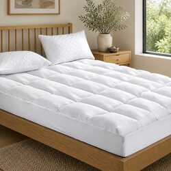Pillowtop Mattress Topper 5cm King Single Thick Pad Washable Microfibre Filling