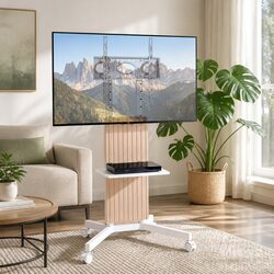 Mobile TV Floor Stand for 32-65 Inch Mount Bracket Universal Adjustable Height