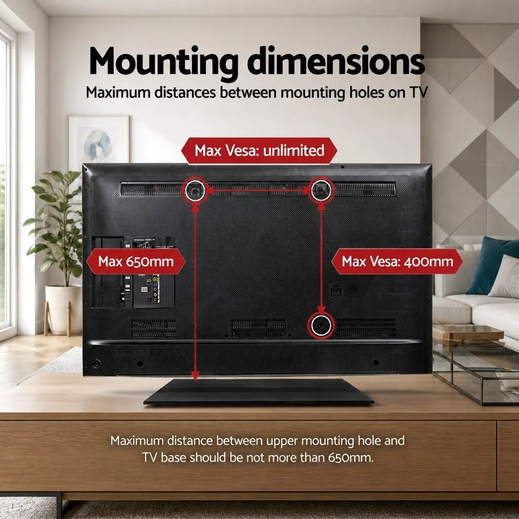 TV Stand Mount Bracket 32"-65" Universal Pedestal Tabletop Desktop Black