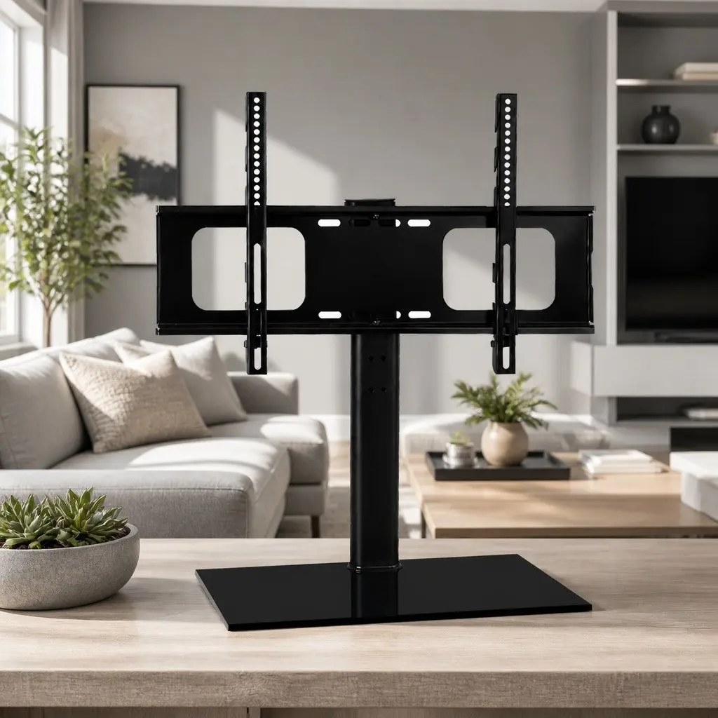 TV Stand Mount Bracket 32"-55" LED LCD Swivel Tabletop Desktop Black Plasma