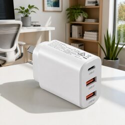 USB C Charger 30W Fast Charging Block 3 Port PD Wall Adapter AU Plug White