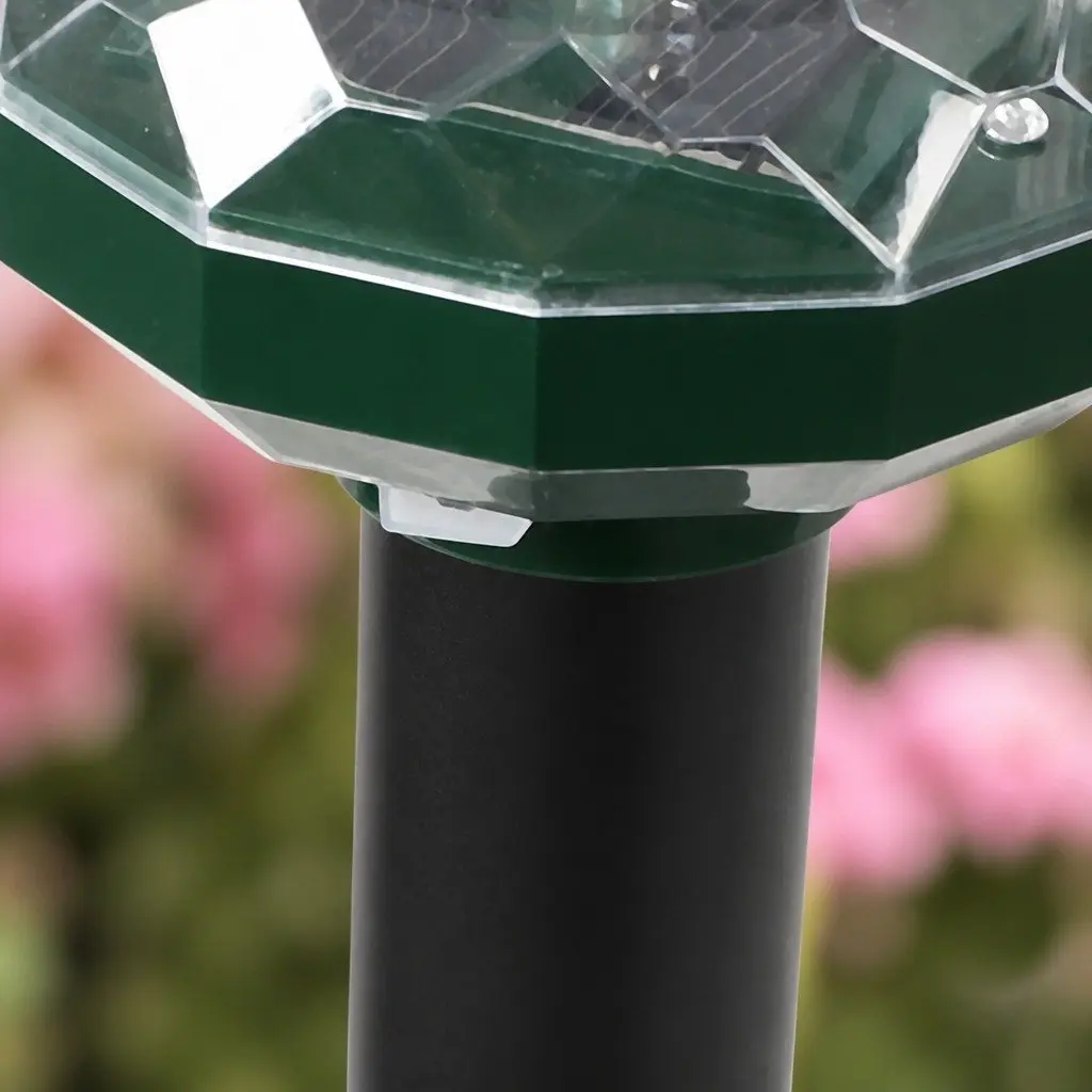 Solar Snake Repeller 4 Pack Sonic Vibration Technology LED Light Green ABS