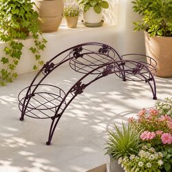 2X Metal Plant Stand Outdoor Indoor 3-Tier Flower Pot Rack Balcony Garden