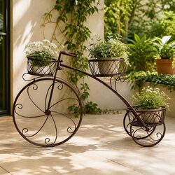Metal Plant Stand Indoor Outdoor Steel Frame Tiered Pot Display Garden Balcony
