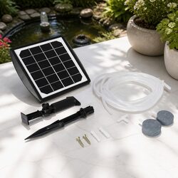 Solar Pond Oxygenator Air Pump Green Energy Aeration System Fish Tank Water