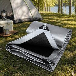 Heavy Duty Tarp 200GSM Waterproof Camping Tarpaulin 4.9m x 6.1m Outdoor Cover
