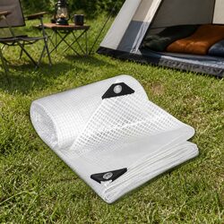 Heavy Duty Clear Tarp 200GSM Waterproof All-Weather Camping Tarpaulin 6.1m x