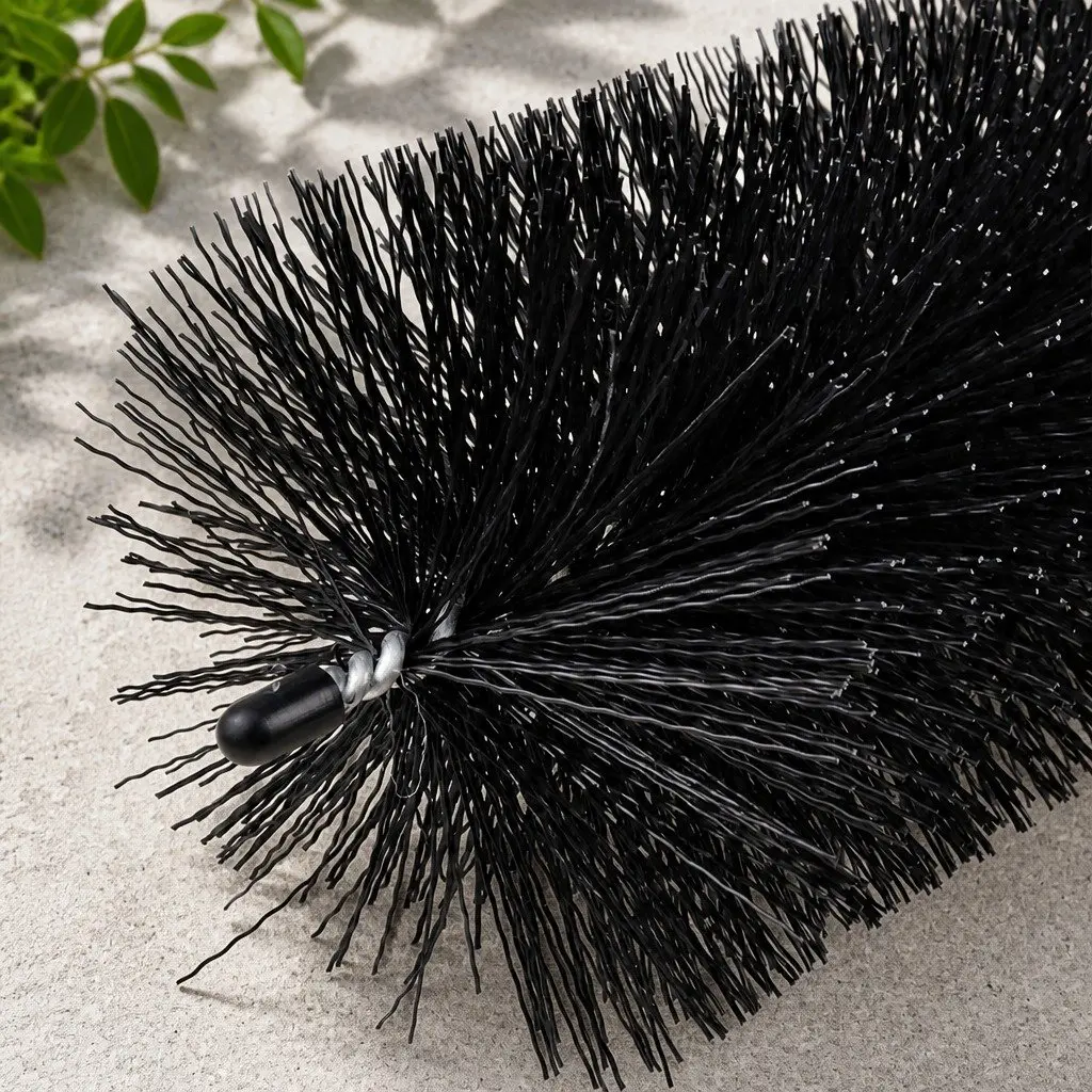 Gutter Brush Guard 24 Pack Leaf Debris Blocker 92x10cm Black Nylon with Galvanised Steel Wire