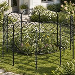 Garden Fence Border Panels Metal Edging Lawn Barrier Outdoor Landscaping 10Pcs