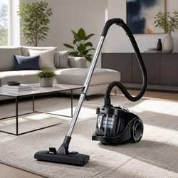 Bagless Stick Vacuum Cleaner 2200W Black Powerful Suction HEPA Filter