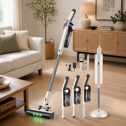Cordless Vacuum Cleaner Auto-Empty Dust Station 18kPa Suction LED Floor Head