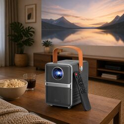 Portable Mini Video Projector 4K Wifi Home Theater HDMI 1080P LCD Display