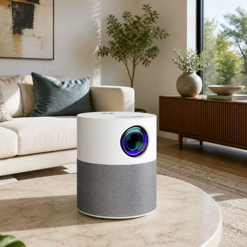 Mini Video Projector 1080P WiFi Compact Home Theater HDMI USB AV White or Grey