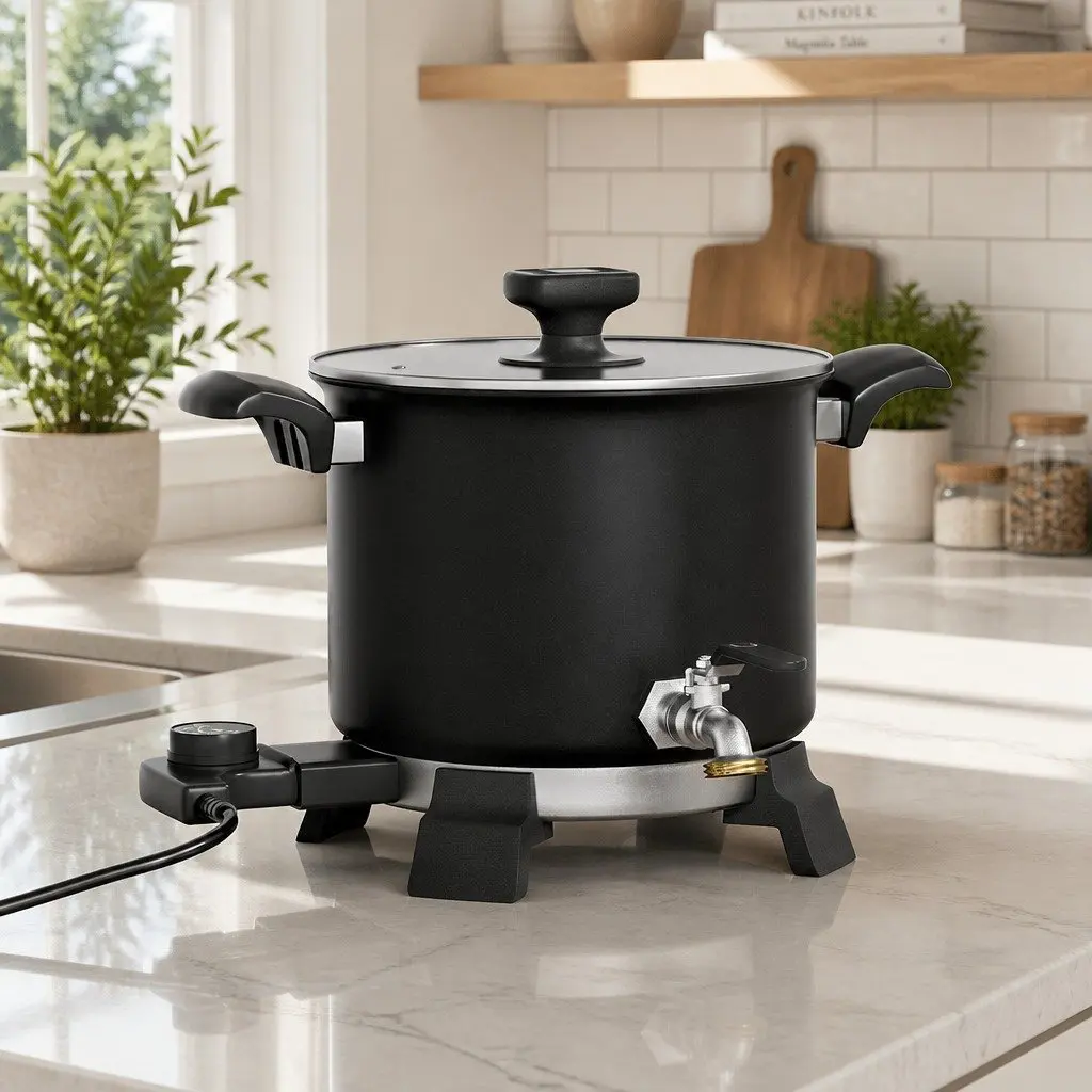 5L Wax Melter Candle Making Electric Melting Pot 1200W Quick Pour Spout Black