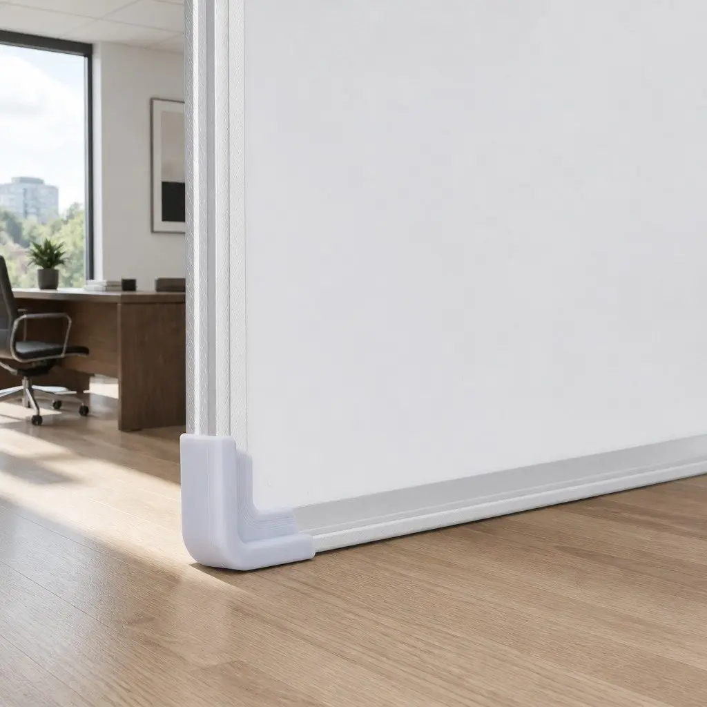 Double-Sided Magnetic Whiteboard 90x120cm Smooth Writing Surface Lockable Casters White