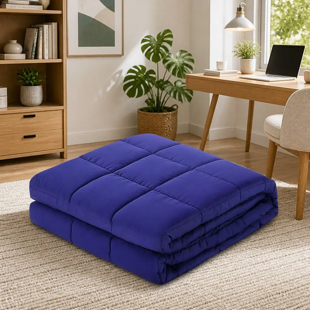 Weighted Blanket Heavy Gravity 11KG Microfibre Navy Blue