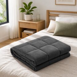 Weighted Blanket 11KG Adult Deep Touch Pressure Therapy Sleep Grey