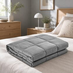 Weighted Blanket 7kg Grey Deep Sleep Pressure Therapy Relaxation Comfort