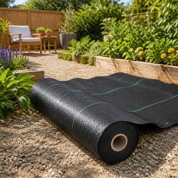 Weed Mat Woven Fabric 1.83m x 50m Black Garden Plant Control UV Resistant Porous