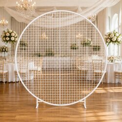 Round Backdrop Stand 2M Wedding Party Decoration Display Metal Frame Easy