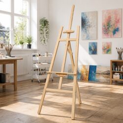 Floor Easel Pine Wood A-Frame Adjustable Height Canvas Painting Art Display