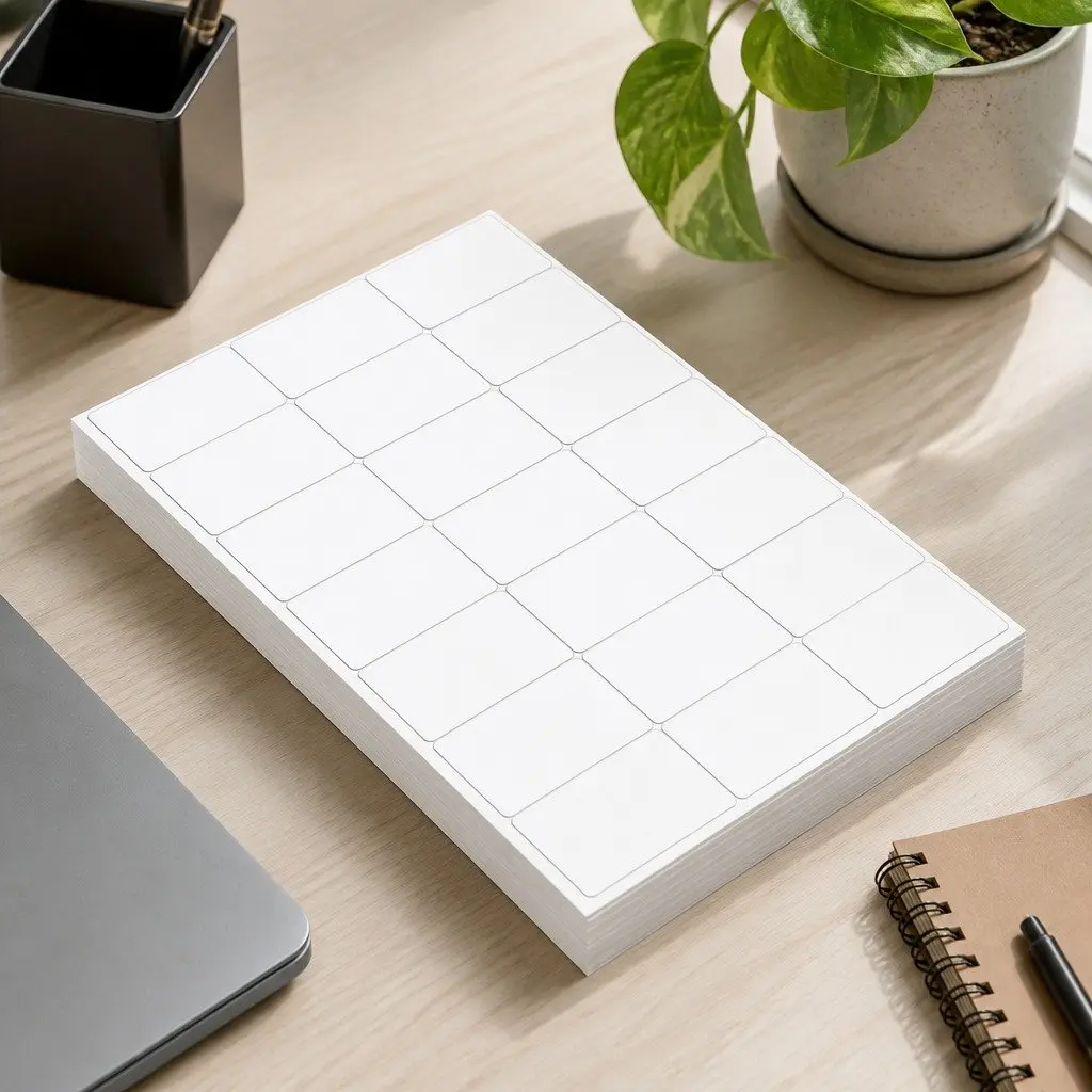 A4 Self Adhesive Label Sheets 100 Pack White Matte 21 Labels Per Page