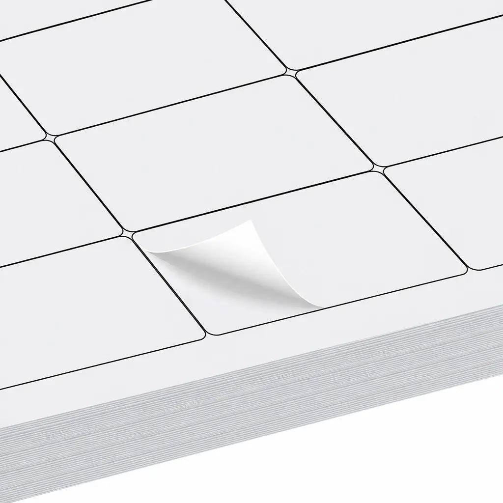 A4 Self Adhesive Label Sheets 100 Pack White Matte 21 Labels Per Page