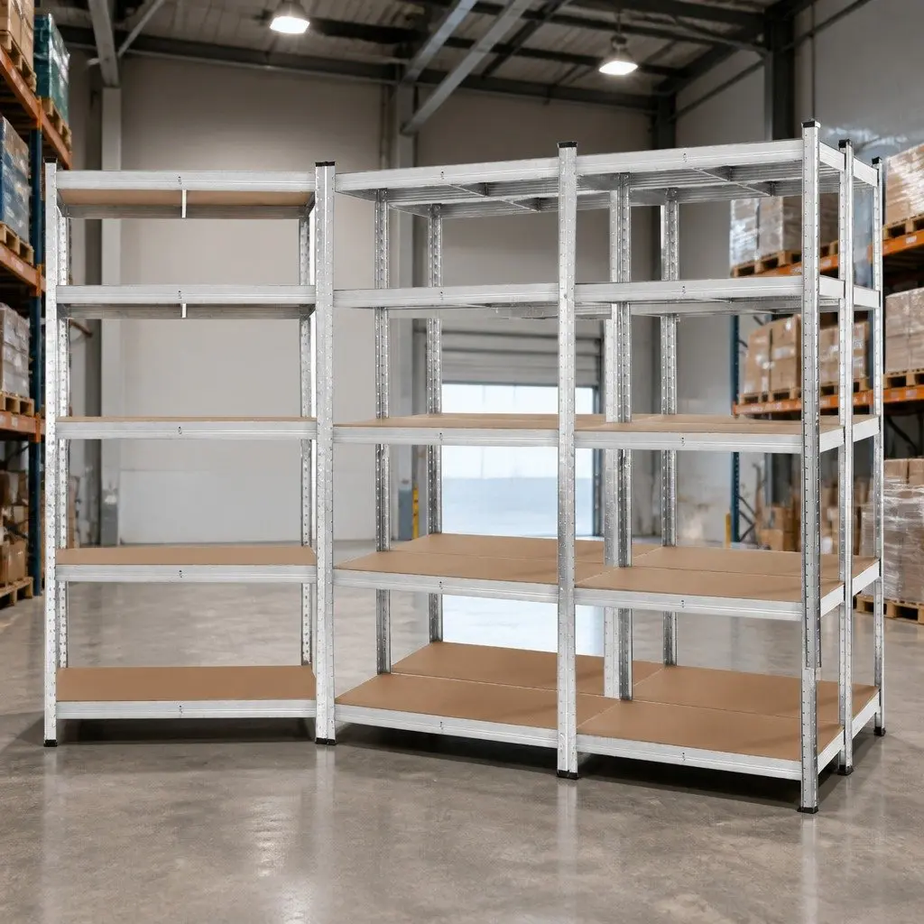 Garage Shelving Unit 5 Tier Adjustable Anti-Rust Steel Storage Rack Silver