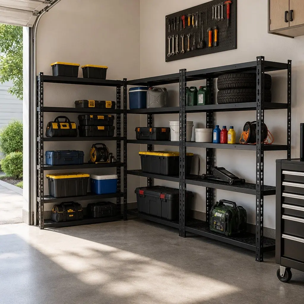 Storage Rack Heavy-Duty 5-Tier Shelving Unit 1.8M Black