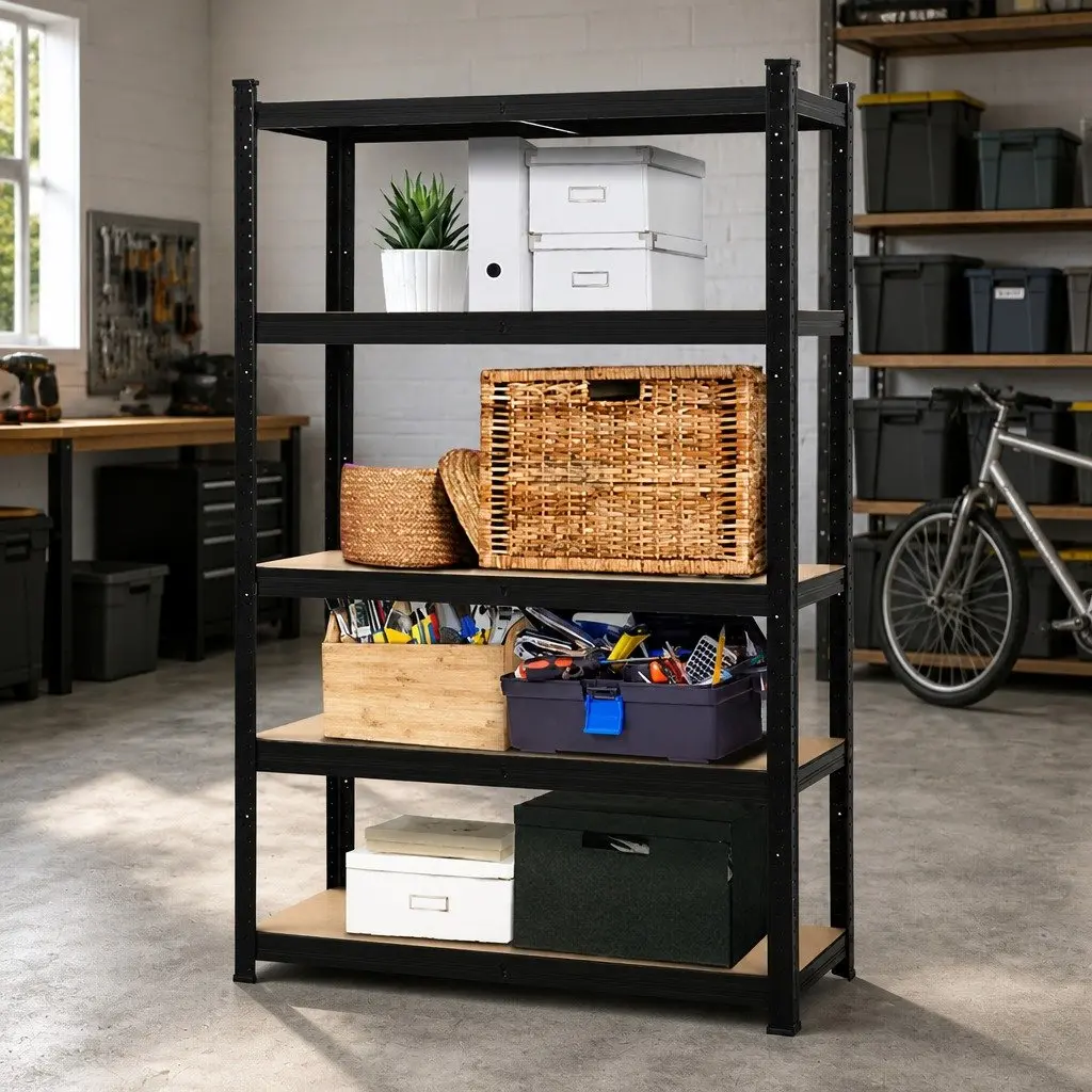 Warehouse Racking Shelving Unit 1.8M Garage Storage Rack Steel Metal Shelves