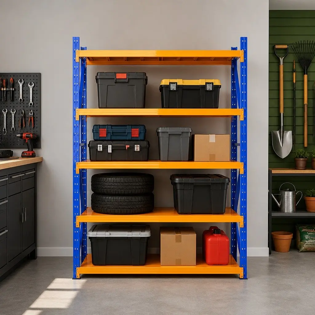 Warehouse Shelving Unit 2mx1.5m Garage Storage Rack Adjustable Shelf Steel Frame