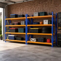 Heavy Duty Warehouse Shelving Rack 4M Garage Storage Adjustable Shelves Steel