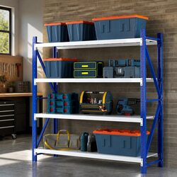 2M x 2M Industrial Storage Rack 4-Tier Shelving Unit Garage Warehouse Shelf