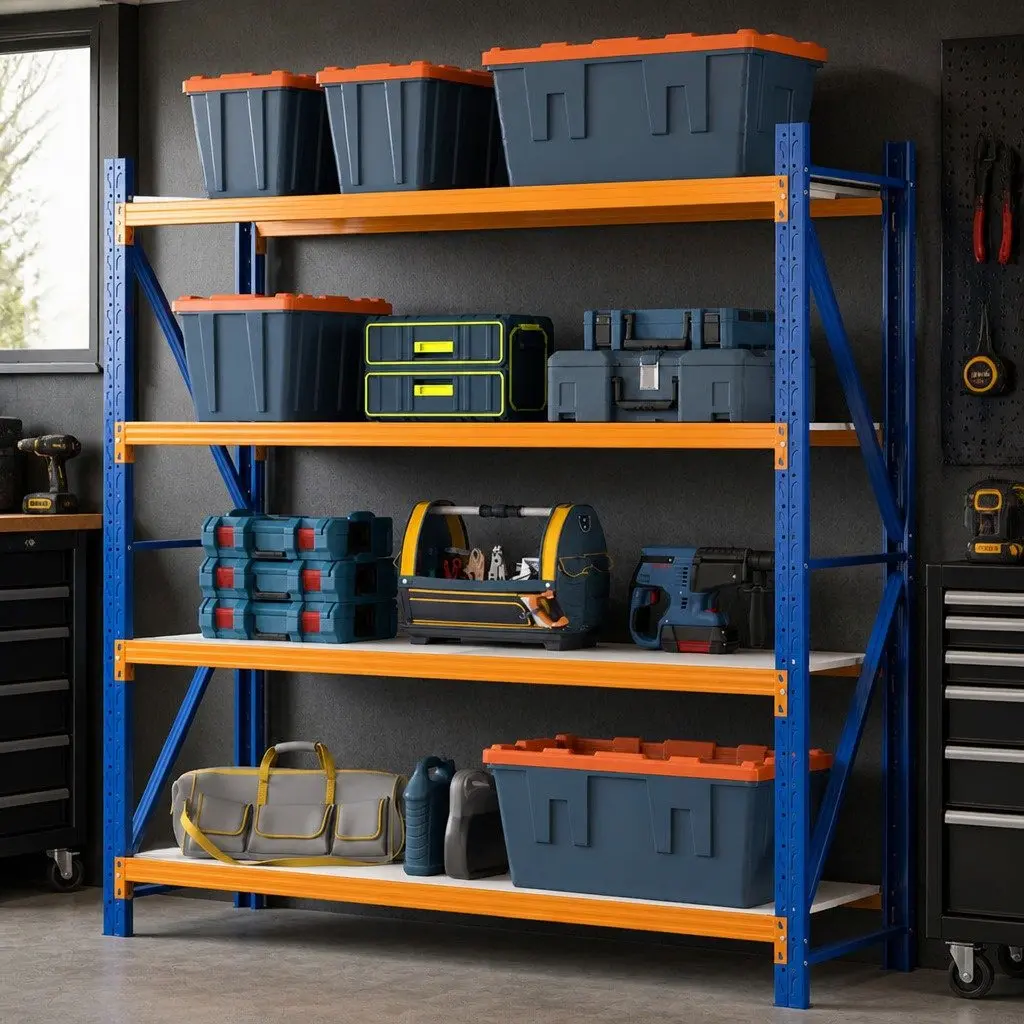 Garage Shelving Unit 2Mx2M Warehouse Rack Pallet Racking Storage Shelf Blue
