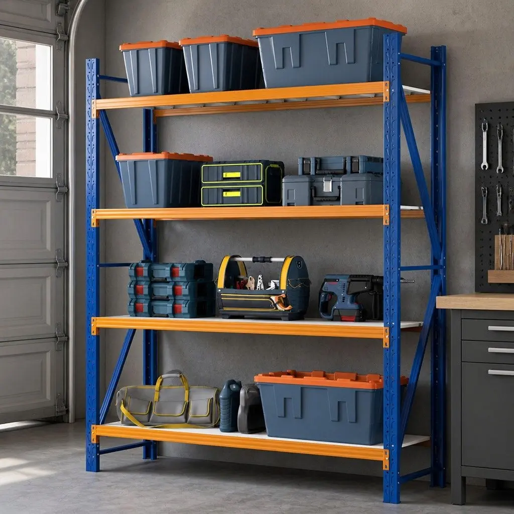 Garage Shelving Unit 2.4M x 2M Warehouse Storage Rack Pallet Racking Shelf Blue
