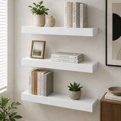 Floating Wall Shelf 3 PCS DIY Wall Mounted Bookshelf Display Storage Rack Modern