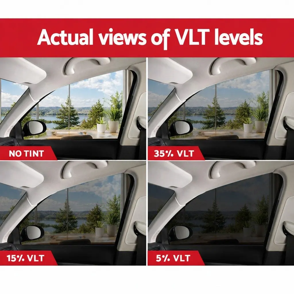 Window Tint Film 5% VLT 76cm x 7m Black Automotive Home Tinting Kit