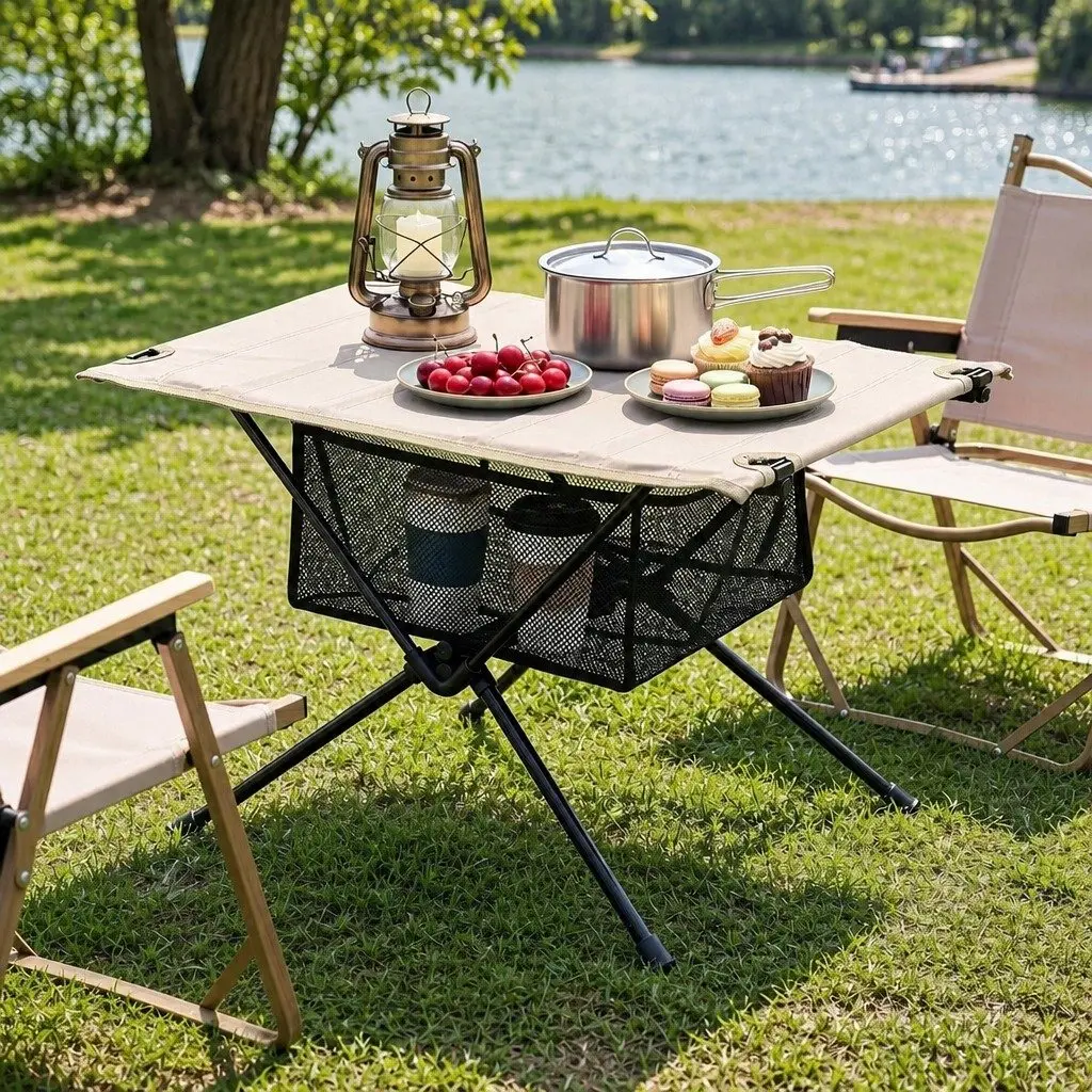 Folding Camping Table Portable Picnic Desk Outdoor Camp Furniture with Carry Bag