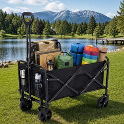 Garden Folding Trolley Cart Wagon Barrow Outdoor Camping Beach Heavy Duty