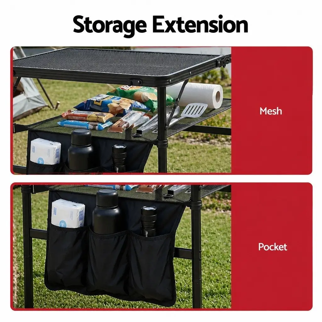 Portable Camping BBQ Table Foldable Lightweight Outdoor Grill Work Station