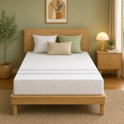 Single Memory Foam Mattress 20cm Gel-Infused Medium Soft Reversible White