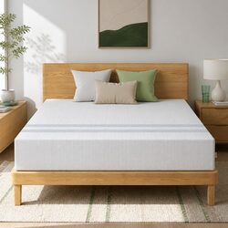 Double Memory Foam Mattress 25cm Reversible Medium Firm Sleep Bedding White