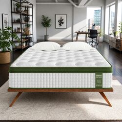 Double Latex Hybrid Mattress 34cm Medium Firm 5 Zone Pocket Spring Bed Pressure