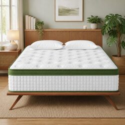Double Latex Hybrid Mattress 34cm Medium Firm 5 Zone Pocket Spring Bed Pressure