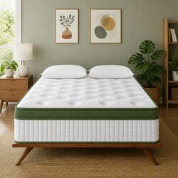 King Single Latex Hybrid Mattress 34cm Medium Firm 5 Zone Pocket Spring Bed