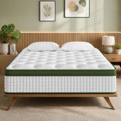 Queen Latex Hybrid Mattress 34cm Medium Firm 5 Zone Pocket Spring Bed Pressure
