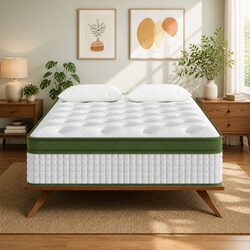 Single Latex Hybrid Mattress 34cm Medium Firm 5 Zone Pocket Spring Pressure