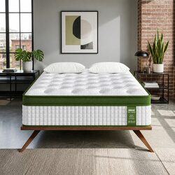 Single Latex Hybrid Mattress 34cm Medium Firm 5 Zone Pocket Spring Pressure