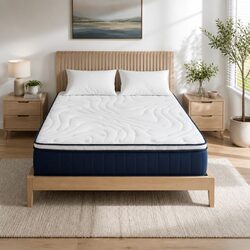Double Mattress 30cm Medium Firm Hybrid Pocket Spring Latex Lumbar Support Back