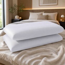 Memory Foam Pillows Queen Size Set of 2 Cooling Bed Pillows for Hot Sleepers